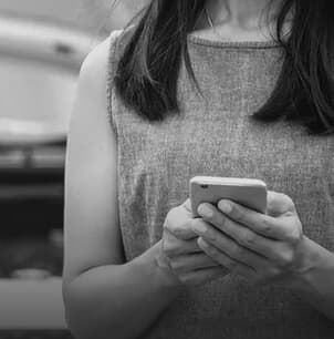 Person using phone to make an appointment